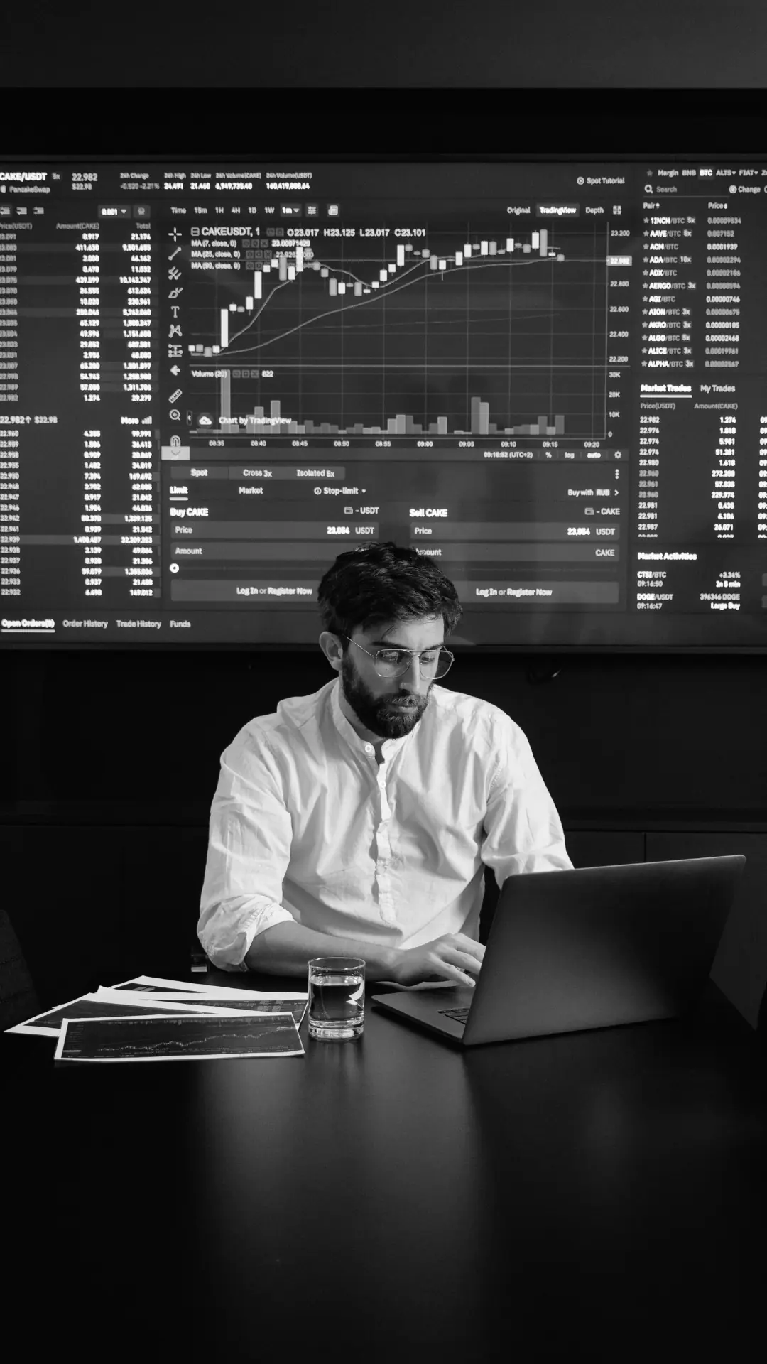 Trader als Symbol für aktive Krypto-Nutzung