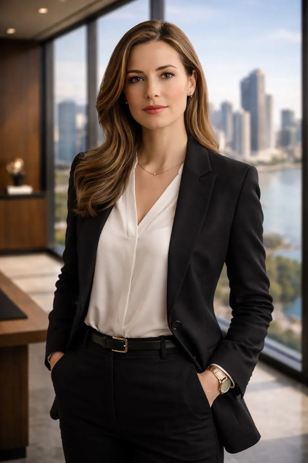 Unternehmerin als Symbol für internationale Kontoeröffnung in Panama