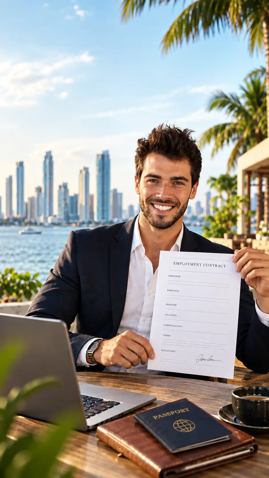 Businessman as a symbol for employment in Panama
